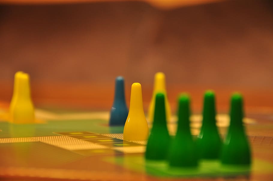 game, board game, pawns, selective focus, green color, no people HD wallpaper