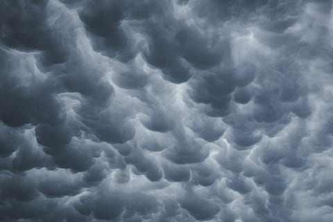 photo of cloudy sky, gray cloudy cumulus clouds, mammatus, cloud formation HD wallpaper