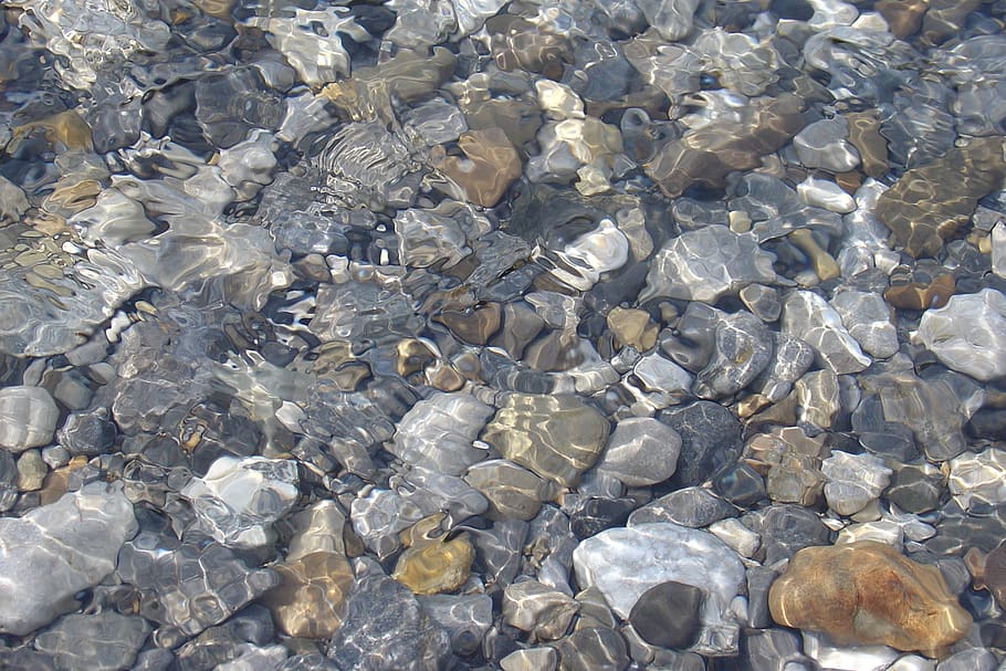 water, rocks, ripples, surface, bottom, full frame, backgrounds HD wallpaper