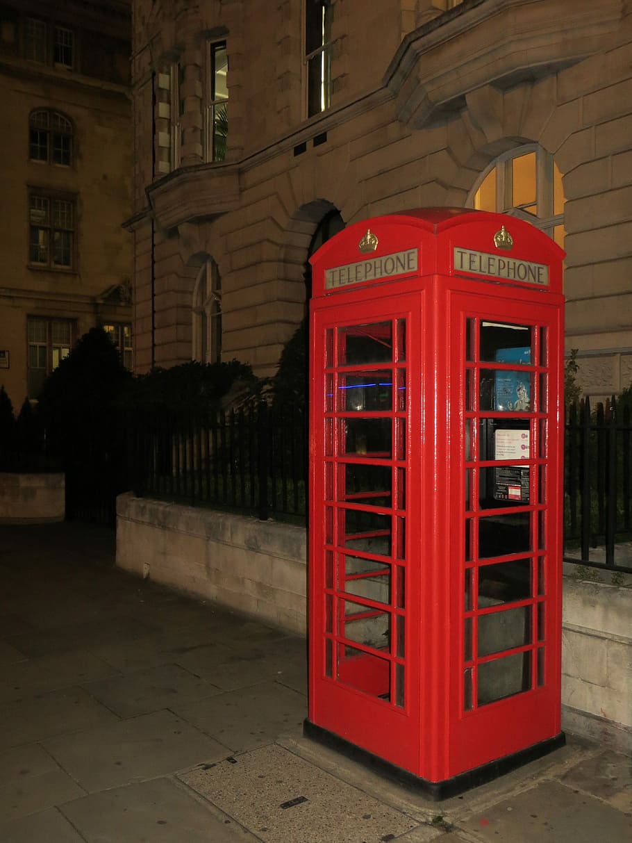 London, Phone Booth, red, red telephone box, telephone house, HD wallpaper