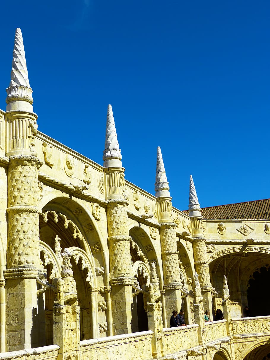mosteiro dos jerónimos, jeronimo monastery, cloister, belem HD wallpaper