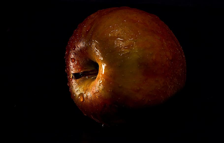 Apple, Boskoop, Boskop, Drip, drop of water, fruit, healthy HD wallpaper