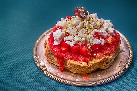 Pastry on Silver Saucer, baking, blue, cake, cheese, close -up HD wallpaper