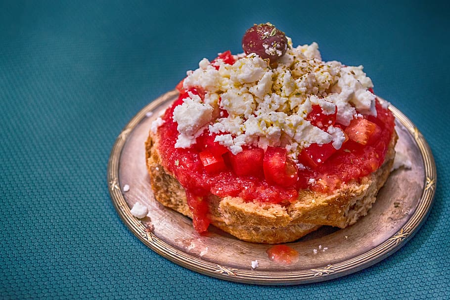 Pastry on Silver Saucer, baking, blue, cake, cheese, close -up HD wallpaper
