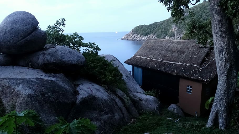 Tranquility, Cottage, Loneliness, water, no people, scenics HD wallpaper