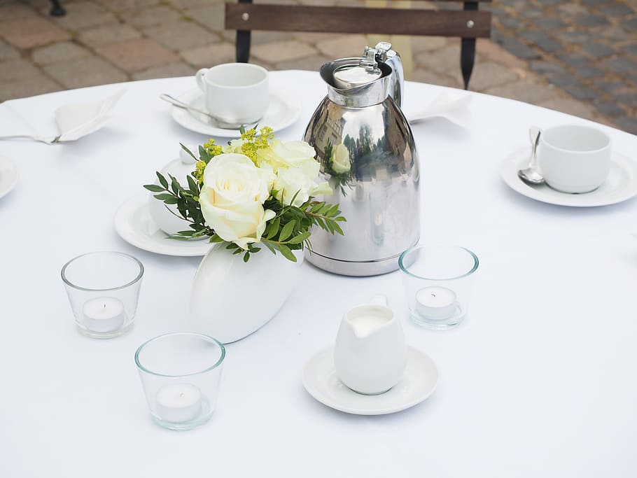 Wedding, Table, Table, Covered, wedding table, decoration, wedding decoration HD wallpaper