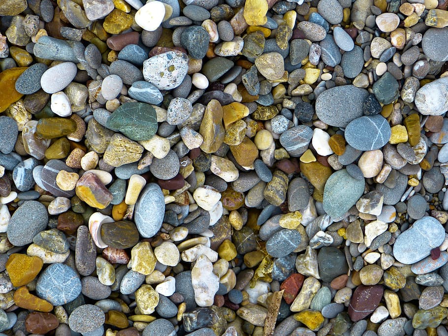 assorted-color pebbles, Stones, Nature, Beach, full frame, large group of objects, HD wallpaper