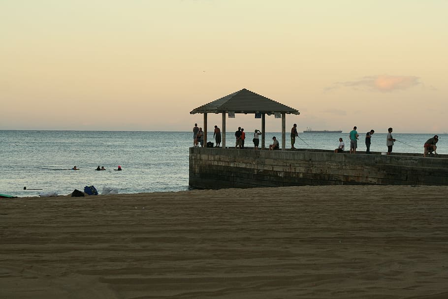 hawaii, beach, sand, mar, tourism, water, landscape, beira mar HD wallpaper
