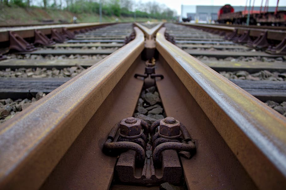 Rail, Track, Track, Switch, Railroad, Iron, rusty, railway HD wallpaper