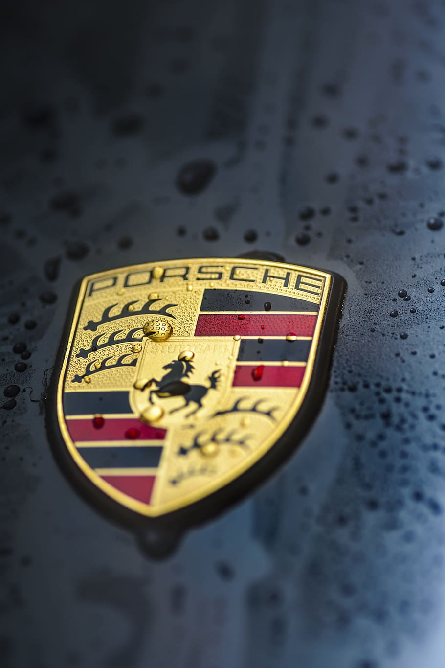 HD wallpaper: close-up photography of Porsche emblem with water droplets,  Porsche, 911, Carrera, 4S | Wallpaper Flare