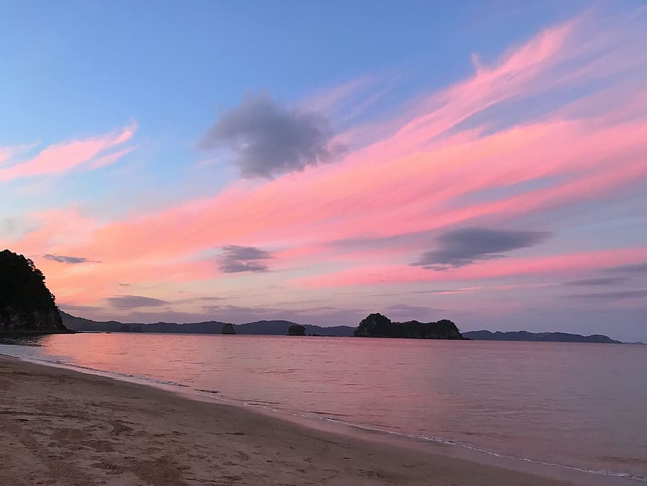 sunset, sky, summer, evening, twilight, dusk, water, sea, scenics - nature HD wallpaper