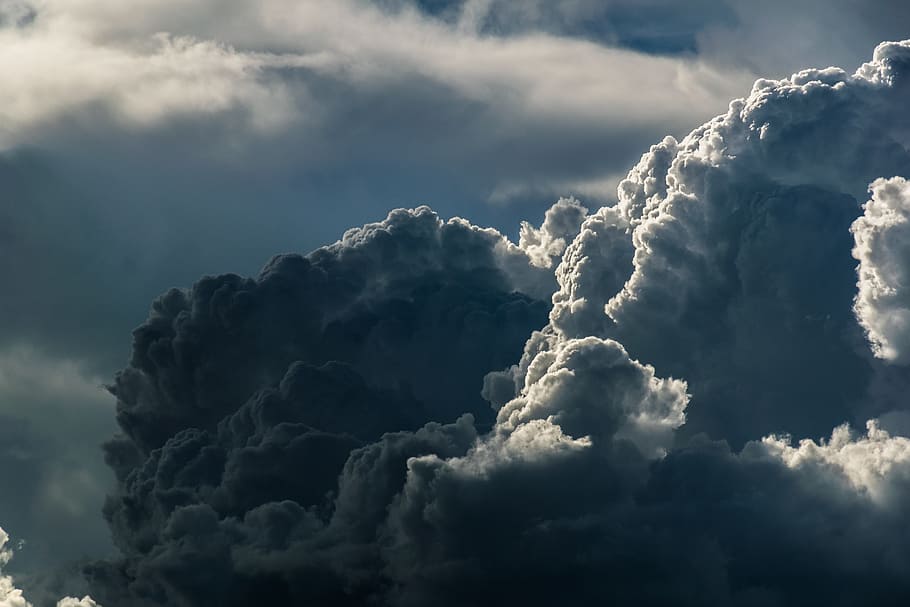 cumulu nimbus clouds photo, cloudporn, weather, lookup, sky, skies, HD wallpaper