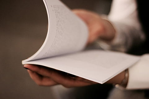 person holding book, person opening a book, notebook, writing HD wallpaper
