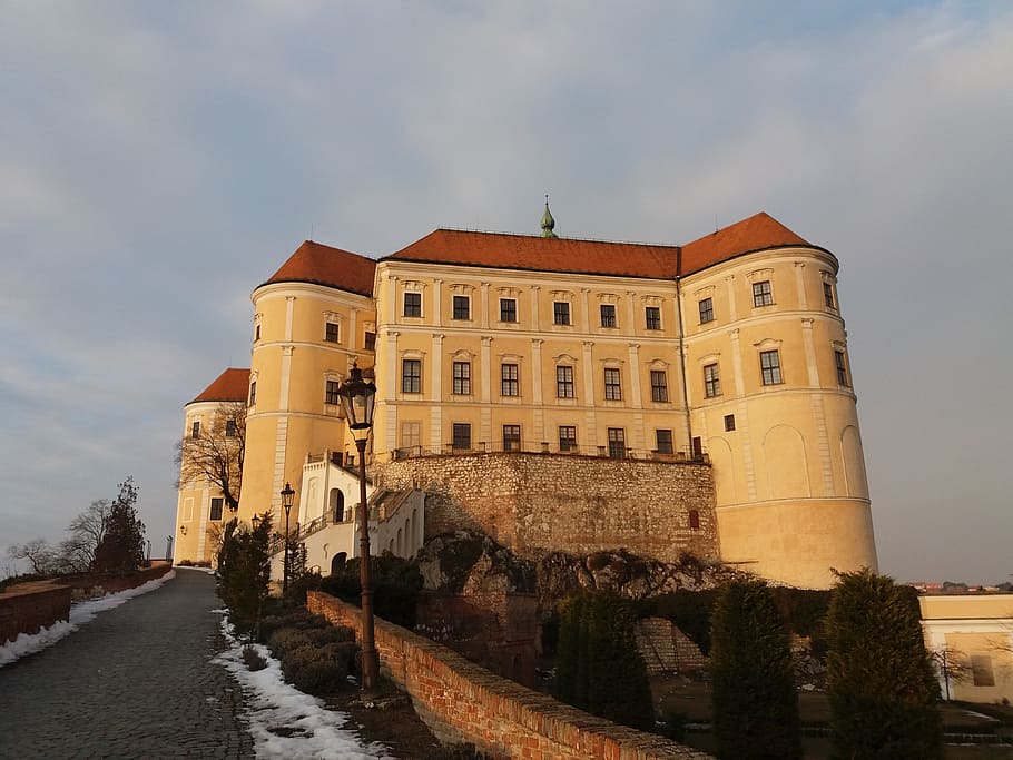 mikulov, castle, monument, sky, architecture, building exterior HD wallpaper