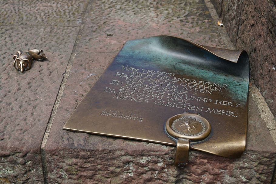 script, heidelberg, historically, bronze, seal, text, western script HD wallpaper