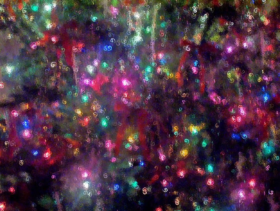 christmas, xmas, lights, tree, effects, tassel, decoration HD wallpaper