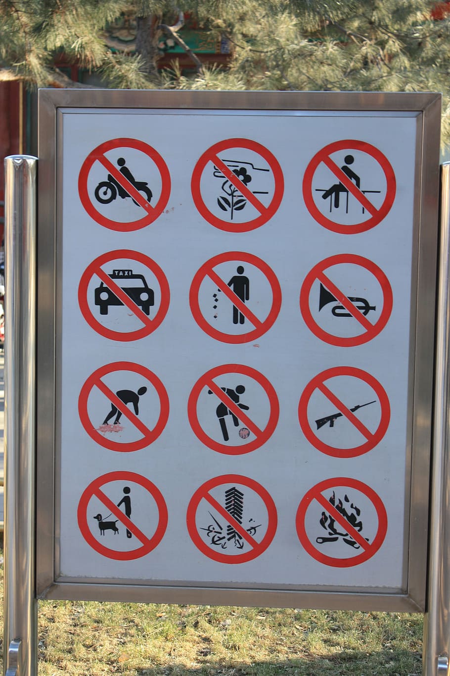 prohibited, forbade panel, ban, china, beijing, summer palace HD wallpaper