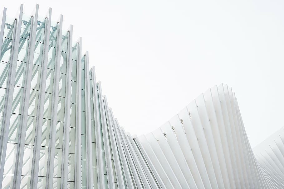 white curtain wall building, architecture, infrastructure, establishment HD wallpaper