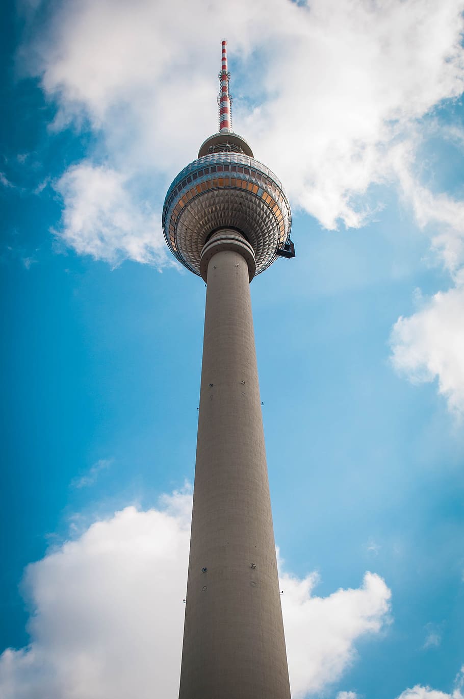architecture, sky, tower, city, travel, berlin, tv tower, alex HD wallpaper