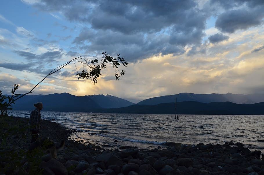 Contrast, Landscape, Wide, Angle, sunset, cloud - sky, water HD wallpaper