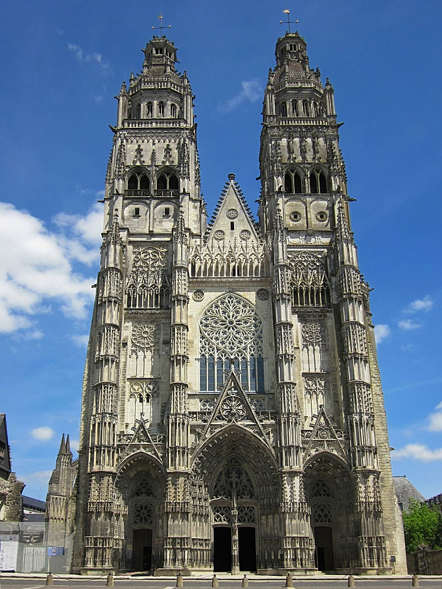 saint gatien cathedral, gothic, tours, indre-et-loire, france