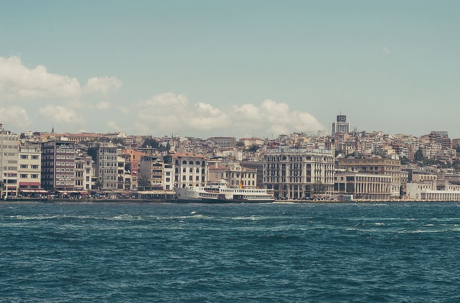 City waterfront, architecture and Cityscape, sea, urban Scene HD wallpaper