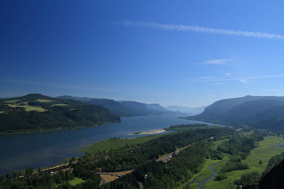 Columbia River, Gorge, Oregon, Landscape, scenic, scenery, water, HD wallpaper