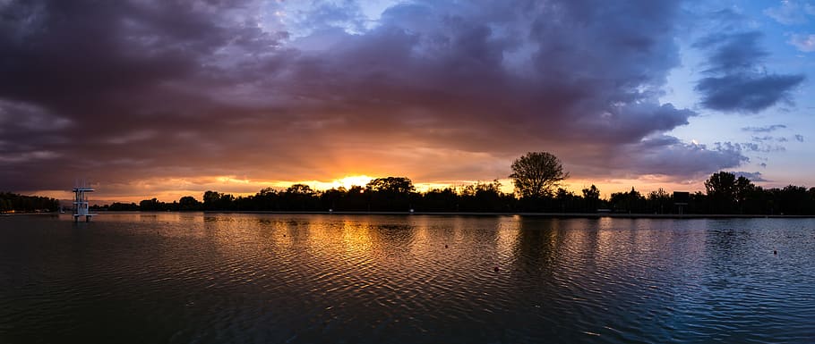 light, dawn, landscape, nature, beautiful, clouds, dusk, evening HD wallpaper