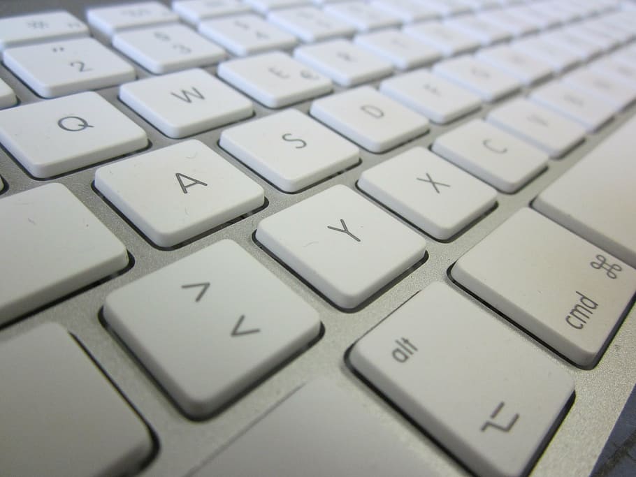 keyboard, mac, white, silver, computer equipment, computer keyboard HD wallpaper