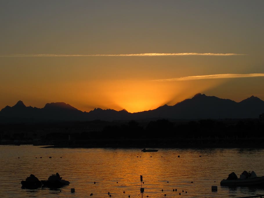 sunset, egypt, sky, landscape, journey, south, coast, summer HD wallpaper