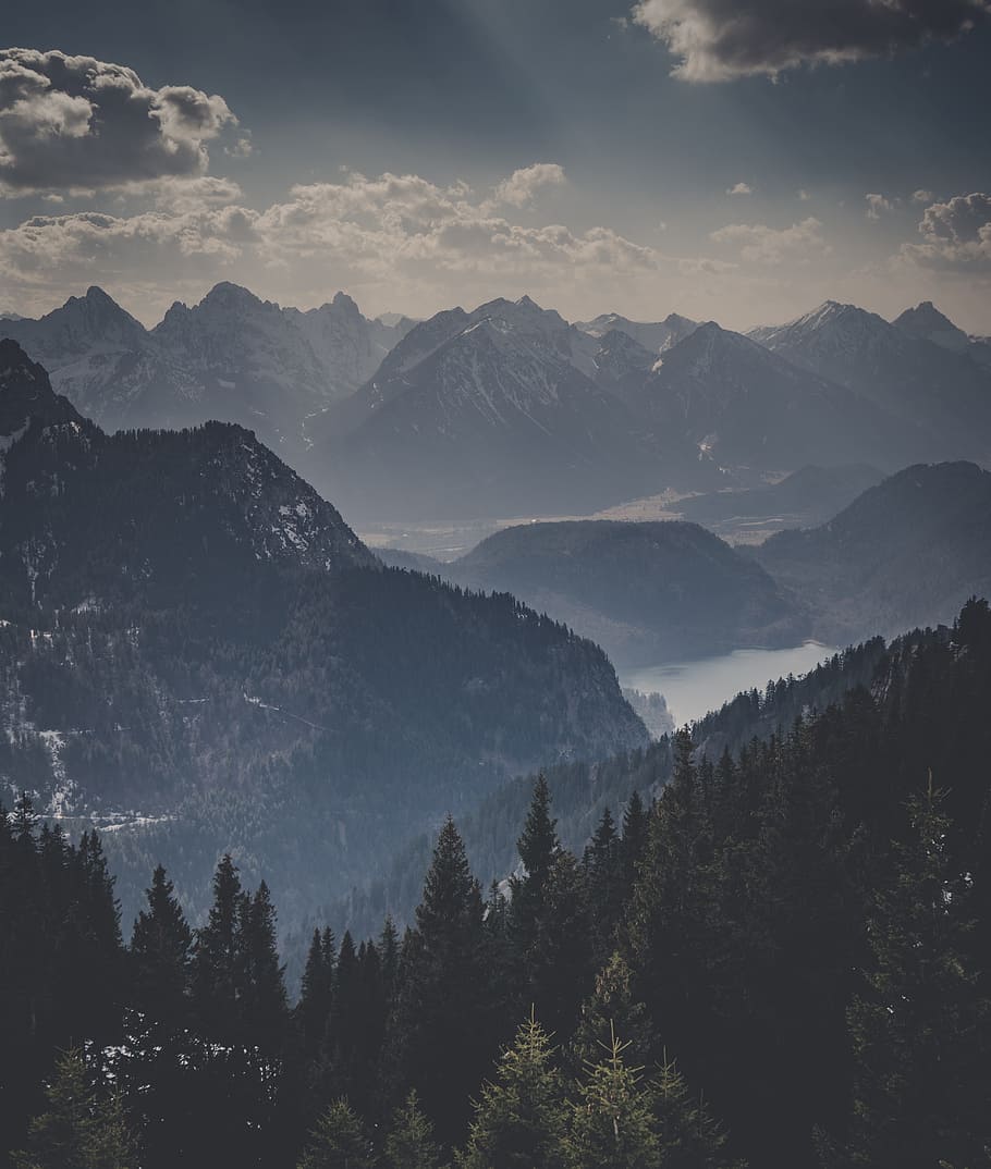 mountain, highland, cloud, sky, summit, ridge, landscape, nature HD wallpaper
