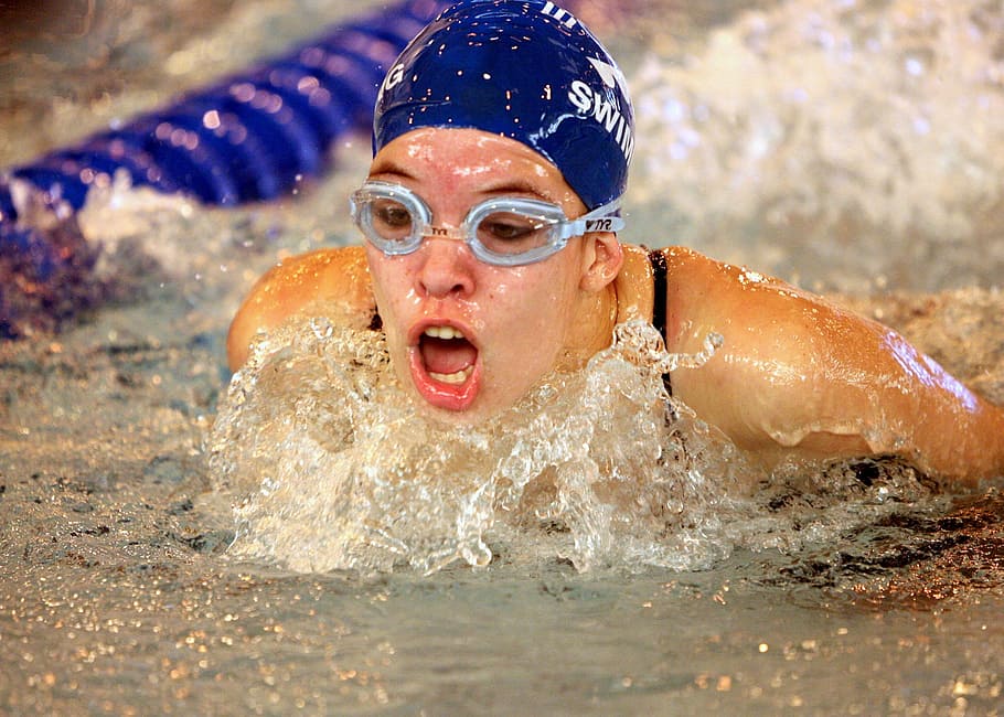 body of female swimmer