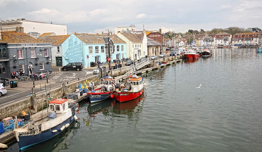 Weymouth, Harbour, Sea, Dorset, England, town, harbor, beach, HD wallpaper