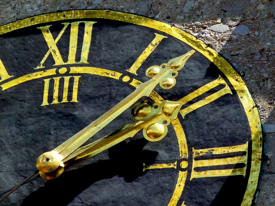 close view of tower clock, dial, detail, time, time of, pointer HD wallpaper