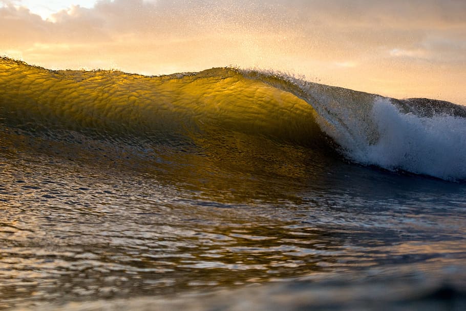 close up photography of seawave during daytime, ocean, water HD wallpaper