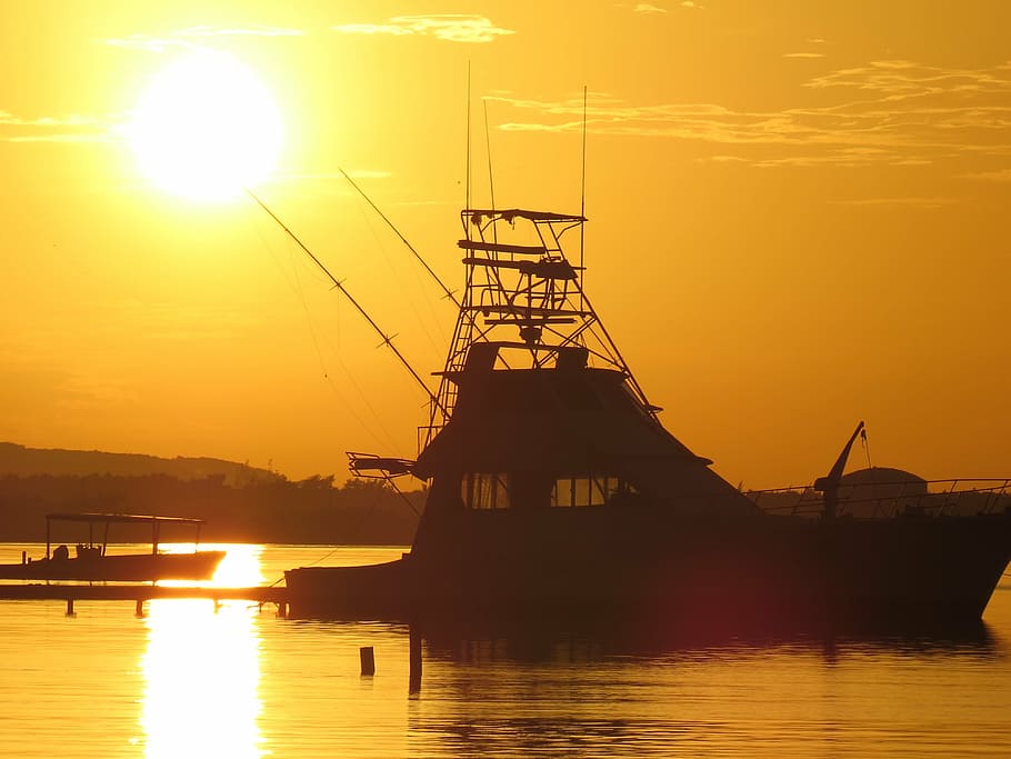 sol, vessel, by sunsets, tranquility, nature, litoral, horizon HD wallpaper