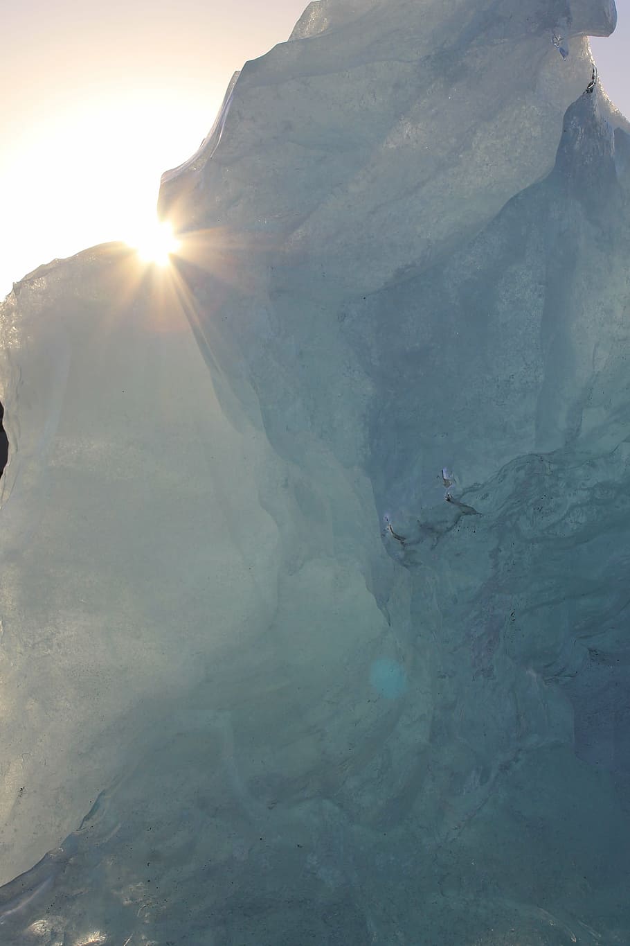 glacier, ice, sun, reflection, iceland, eternal ice, frozen HD wallpaper