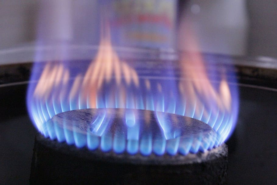 gas, fire, hot, cooking, hotplate, burner, gas stove, heat - temperature, HD wallpaper