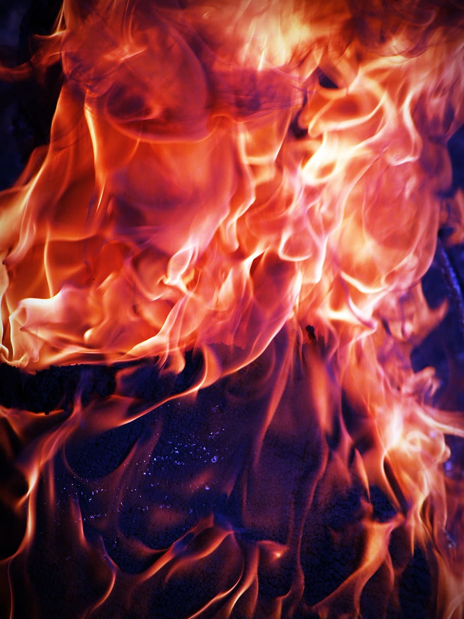 light, red, fire, hot, blaze, blazing, bonfire, burning, danger HD wallpaper