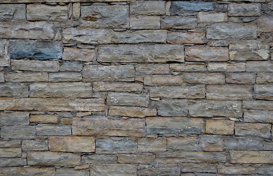 closeup photo of multicolored brick wall, Stone, Texture, Blocks