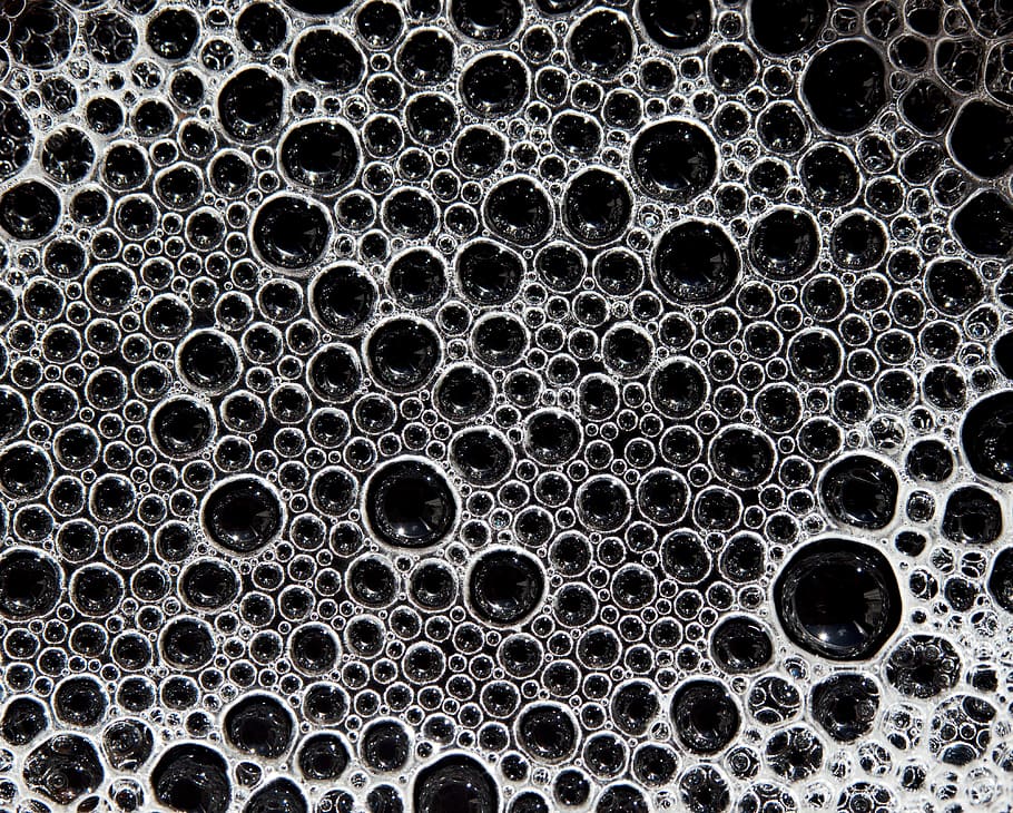 bubbles, pattern, surface, water, crowded, crowd, touching HD wallpaper