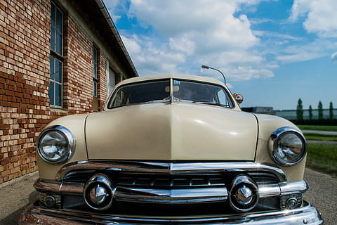 shoebox, shoebox ford, oldtimer, custom, 1951, v8, us car, vintage car mobile HD wallpaper