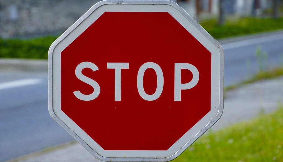 stop road sign, panel, signalling, traffic, indication, red, the highway code, HD wallpaper