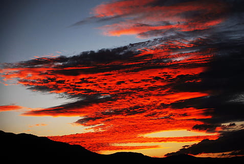 sunset, clouds, tlapa de comonfort, sky, mountain, beauty in nature HD wallpaper