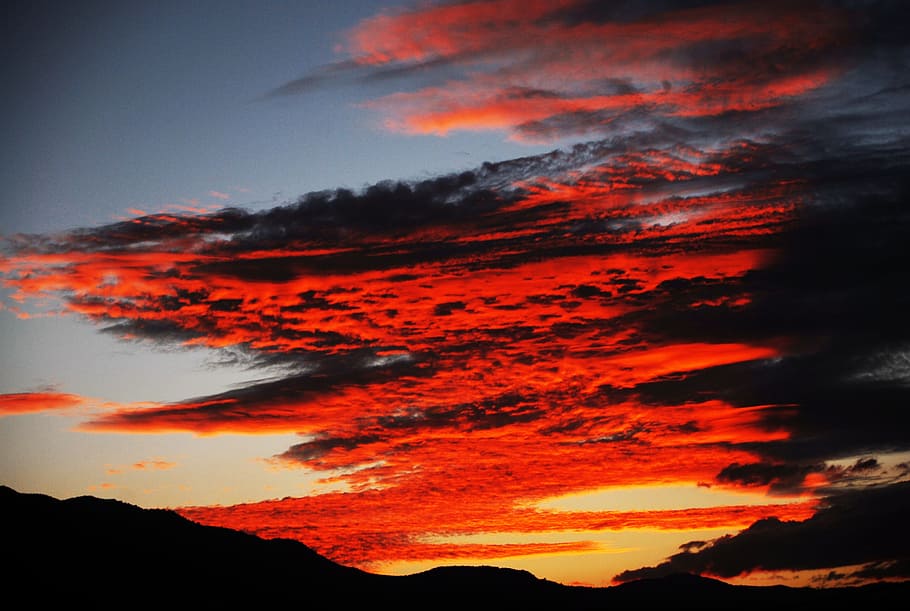 sunset, clouds, tlapa de comonfort, sky, mountain, beauty in nature HD wallpaper