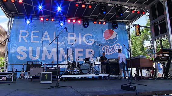 HD wallpaper: two men standing on Real, Big, Summer Pepsi-Cola stage, event  | Wallpaper Flare