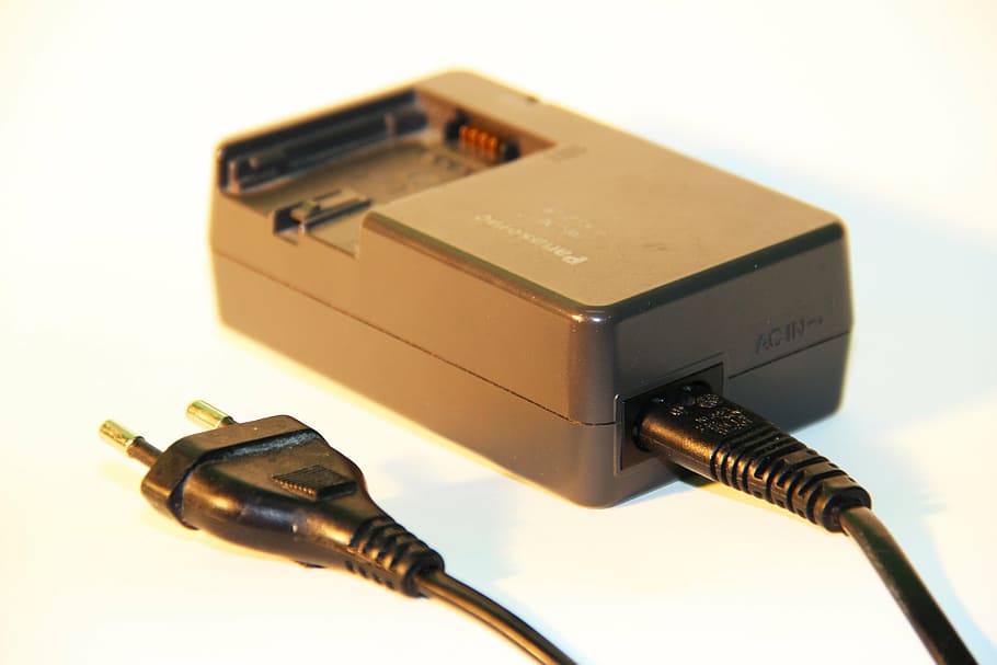 battery charger, camera, digital, panasonic, technology, studio shot HD wallpaper