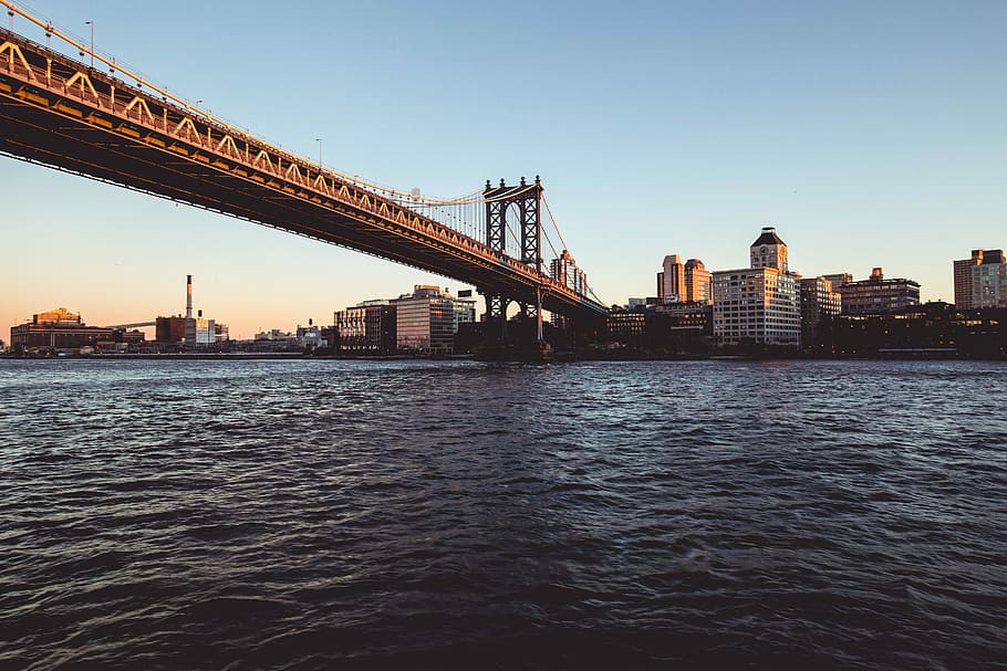 Brooklyn Bridge in landscape photography, Brooklyn Bridge New York HD wallpaper