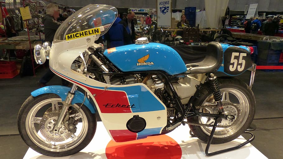 exhibition, fair, motorcycle, oldtimer, old motorcycle, mode of transportation HD wallpaper
