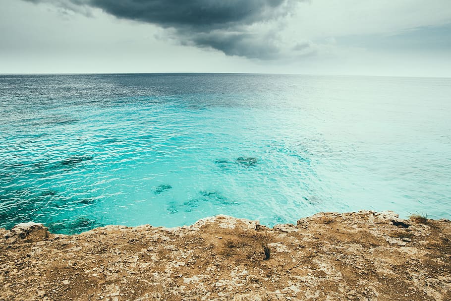 aerial view of body of water during daytime, landscape photography of body of water HD wallpaper